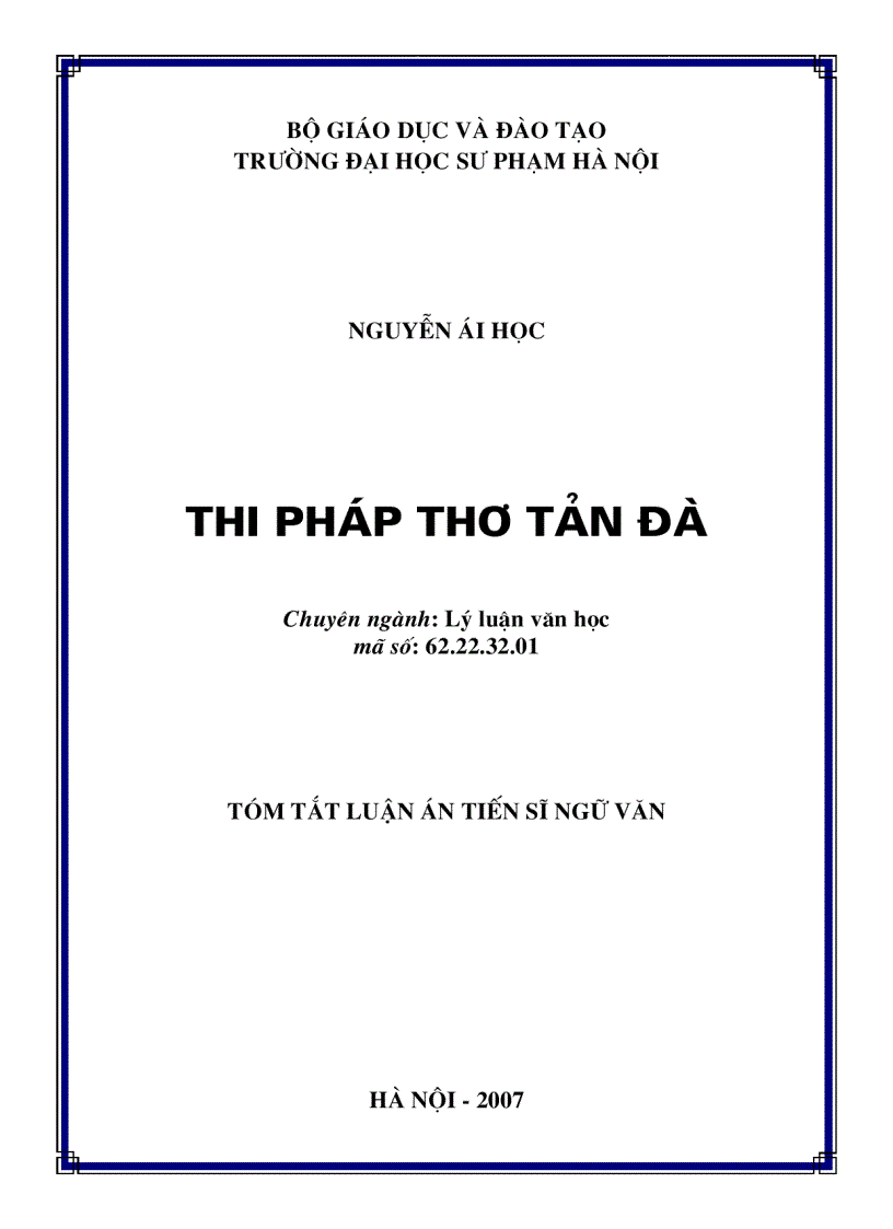 Thi pháp thơ Tản Đà