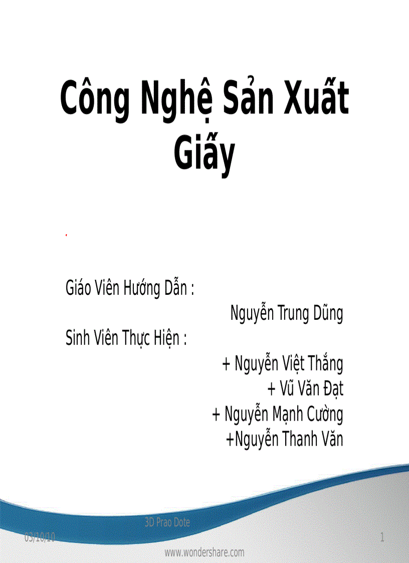 Slide công nghệ sản xuất giấy