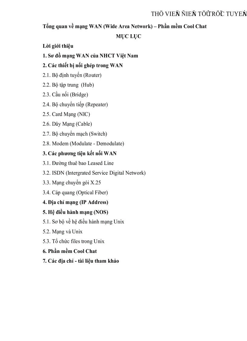 Tổng quan về mạng WAN Wide Area Network Phần mềm Cool Chat