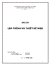 Lập trình và thiết kế Web