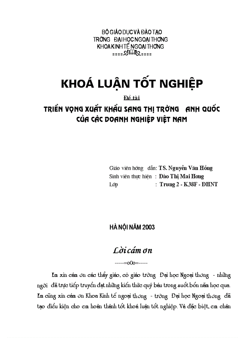 Triển vọng xuất khẩu vào thị trường Anh Quốc của các doanh nghiệp Việt Nam