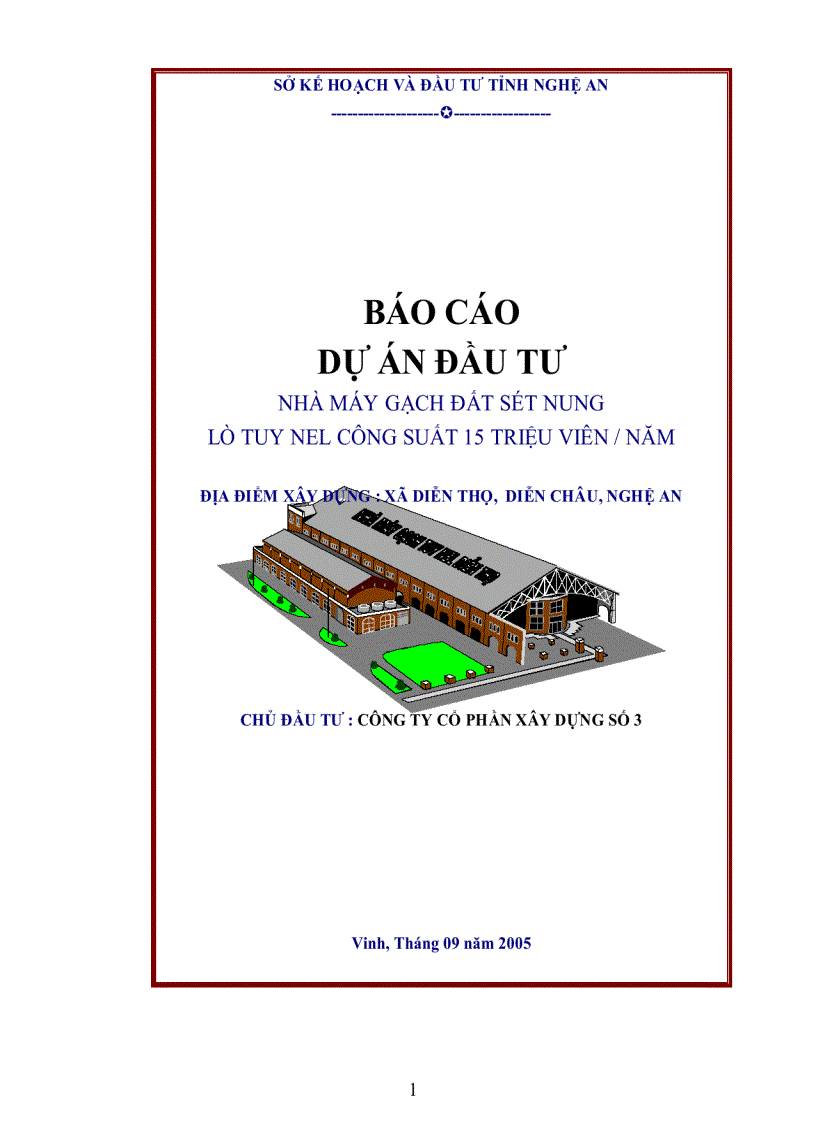 DA đầu tư Nhà máy gạch đất sét nung công suất 15tr viên năm