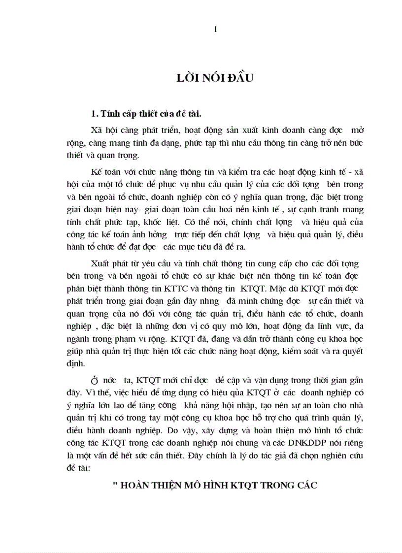 Hoàn thiện mô hình KTQT trong các doanh nghiệp Dược phẩm