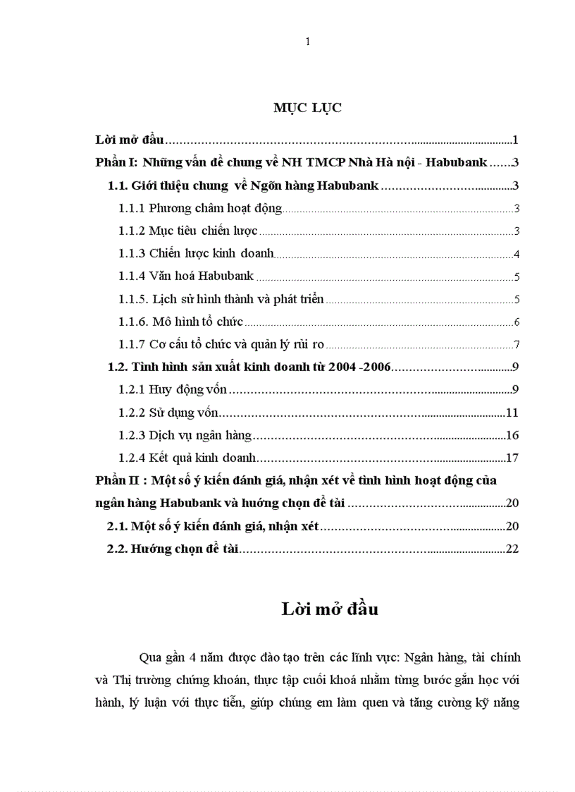 Báo cáo thực tập tại ngân hàng NHTMCP Nhà HN HabuBank