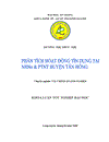 Phân tích hoạt động tín dụng tại NHNo PTNT Huyện Tân Hồng