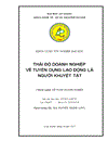 Thái độ doanh nghiệp về tuyển dụng lao động là người khuyết tật