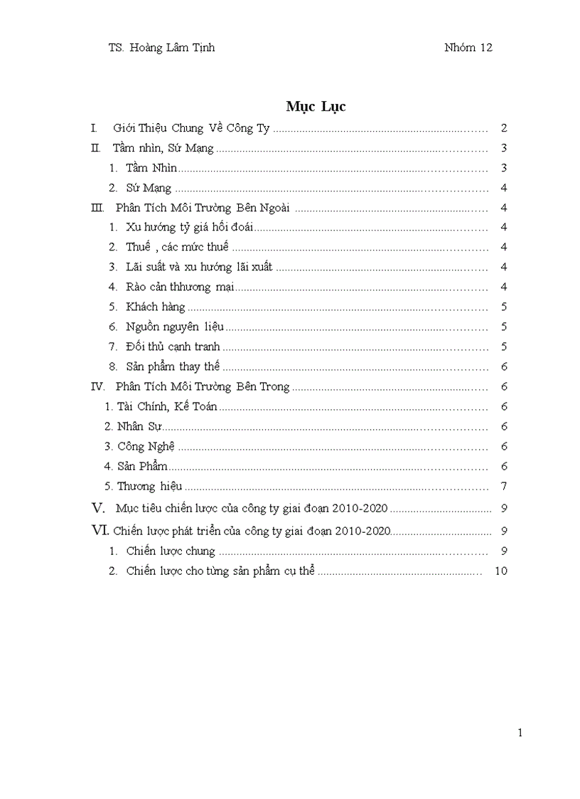 Chiến Lược Phát Triển Công Ty Thủy Sản An Giang 2010 2020