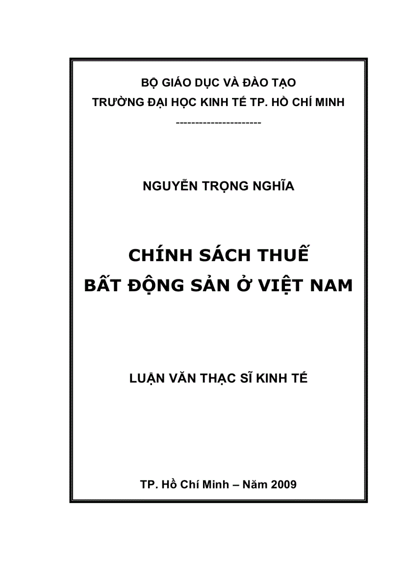 Chính sách thuế bất động sản ở Việt Nam