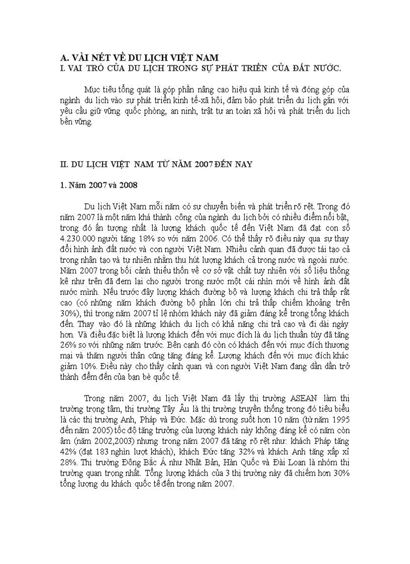Một số giải pháp chung cho ngành du lịch việt nam