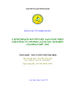 Lập kế hoạch nguyên liệu gạo Nàng Nhen cho công ty ANGIMEX tại huyện Tịnh Biên giai đoạn 2007 2012