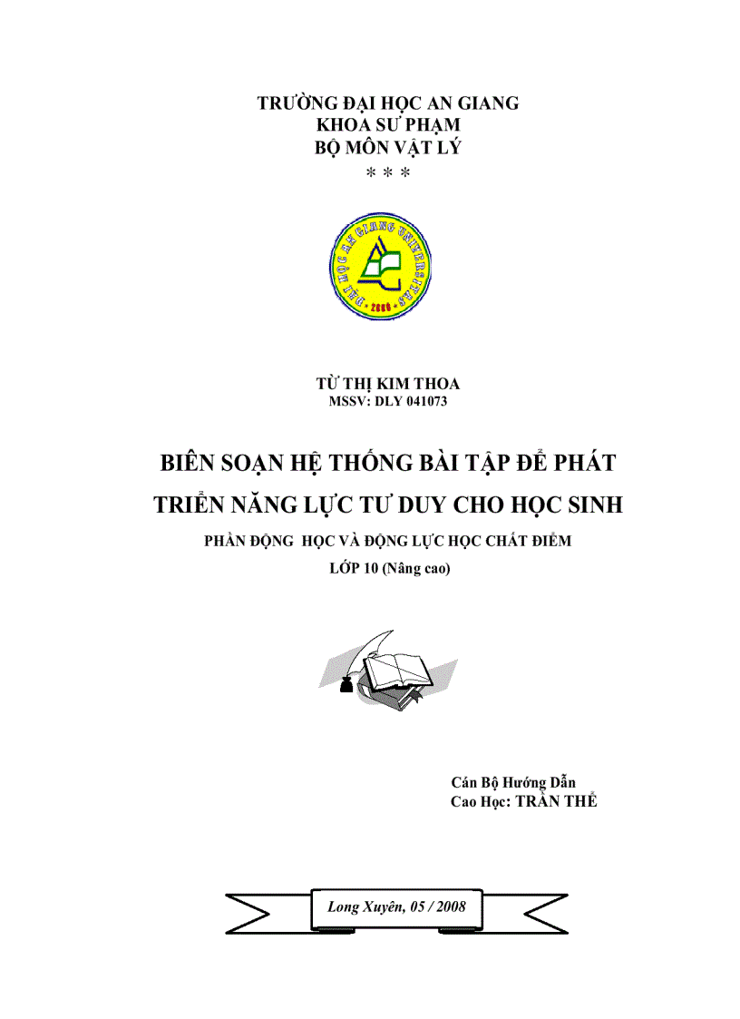 Biên soạn hệ thống bài tập để phát triển năng lực tư duy cho học sinh