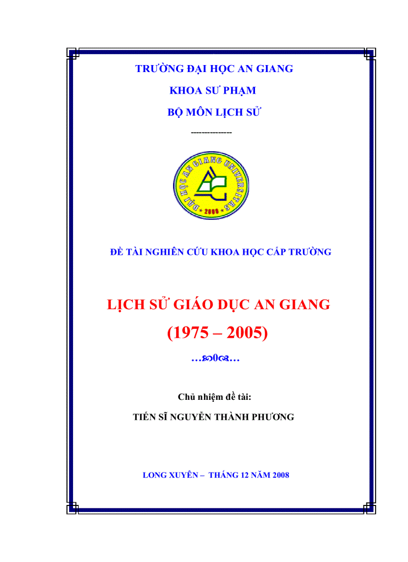 Lịch sử giáo dục An Giang 1975 2005