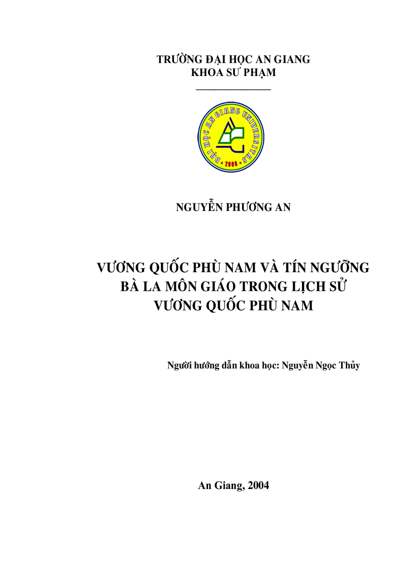 Vương Quốc Phù Nam Và Tín Ngưỡng Bà La Môn Trong Lịch Sử Vương Quốc Phù Nam