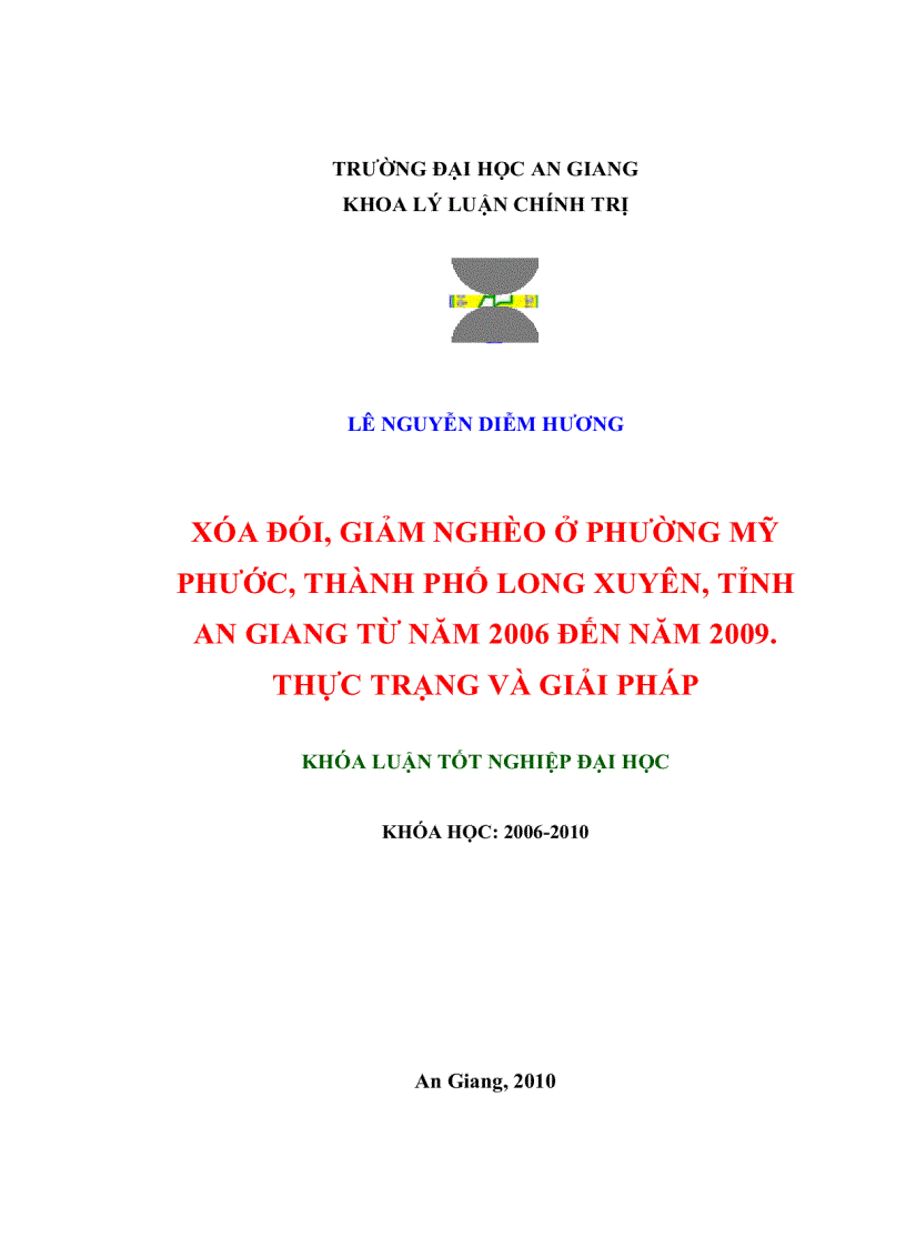 Xóa đói giảm nghèo ở phường Mỹ Phước thành phố Long Xuyên tỉnh An Giang từ năm 2006 2009 Thực trạng và giải pháp