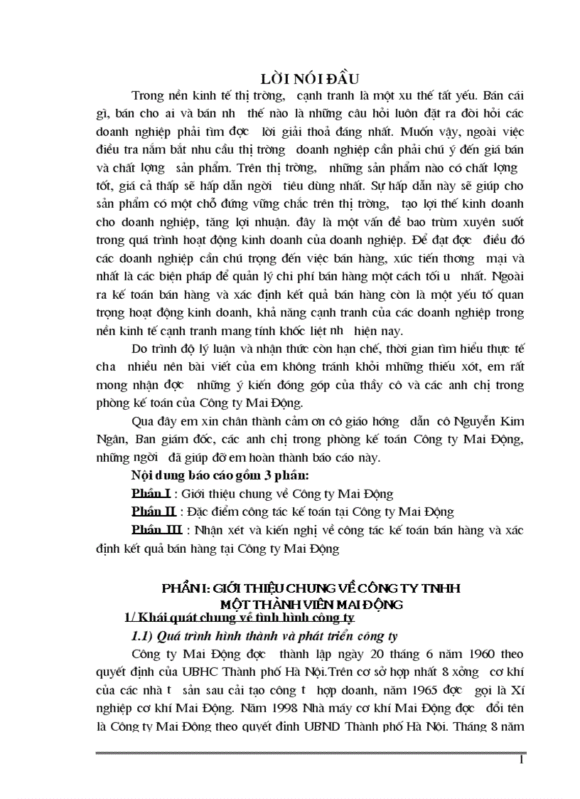 Tại Công ty Mai Động