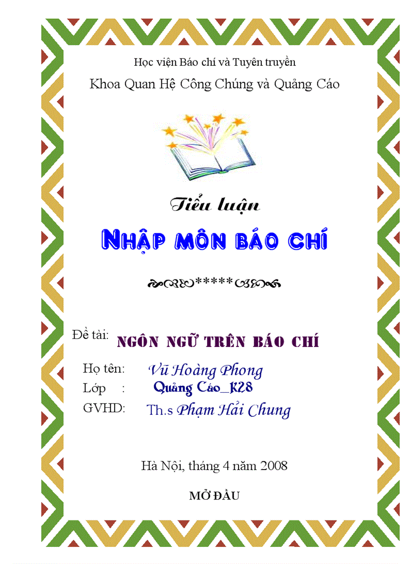 Ngôn ngữ trên báo chí