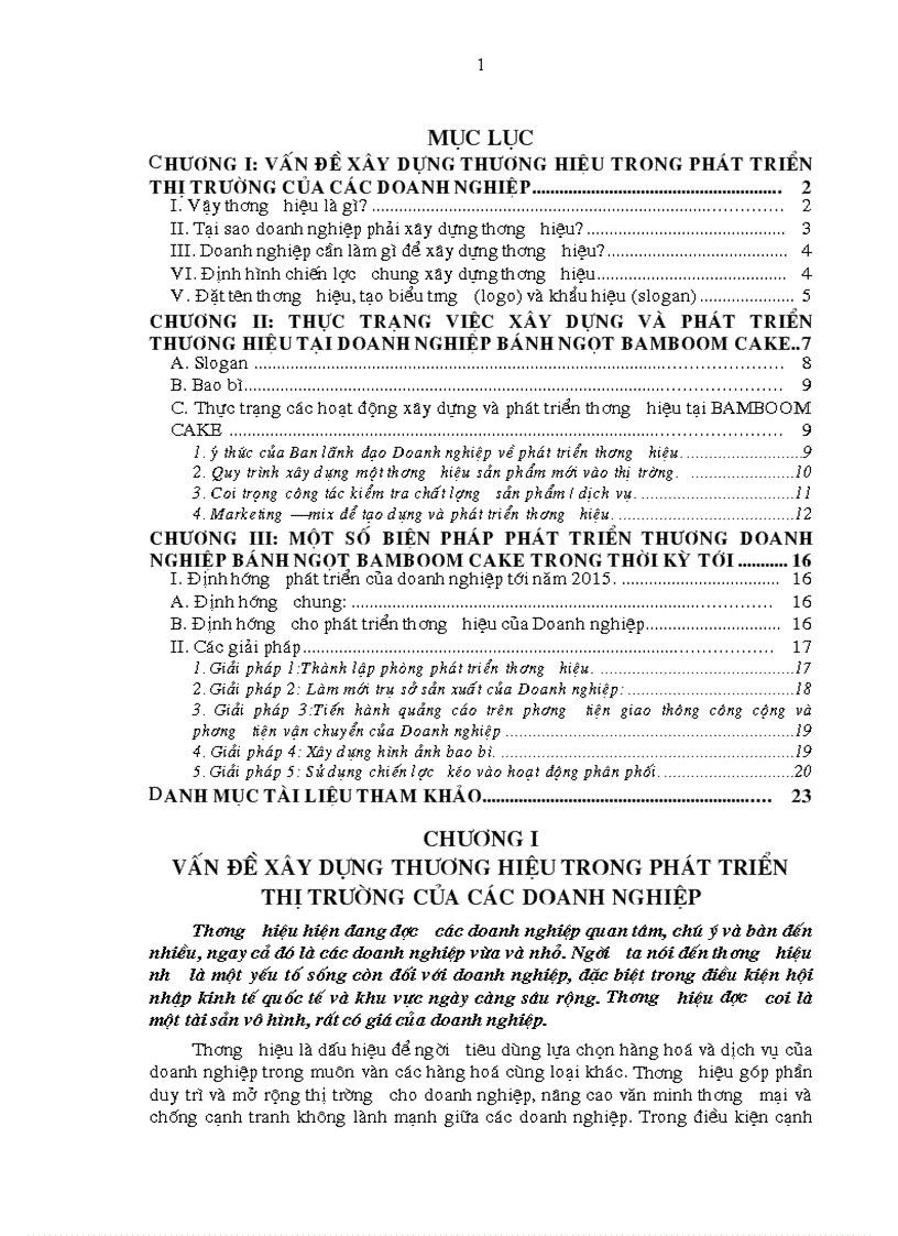 Một số biện pháp phát triển thương doanh nghiệp bánh ngọt BamBoom Cake trong thời kỳ tới