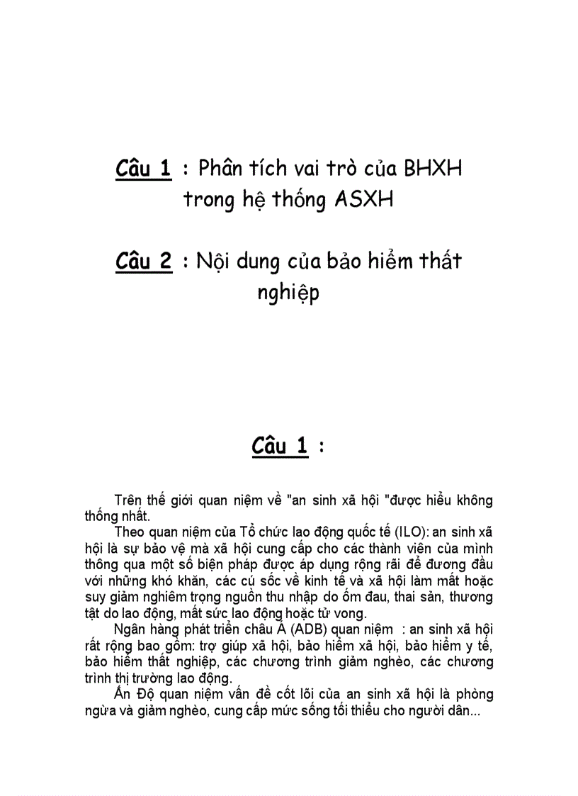 Phân tích vai trò của Bảo Hiểm Xã Hội trong hệ thống An Sinh Xã Hội