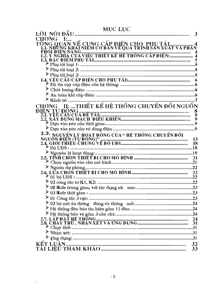 Thiết kế hệ thống chuyển đổi nguồn điện tự động