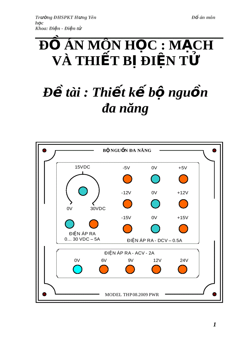 Thiết kế bộ nguồn đa năng