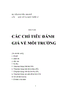 Ca c chi tiêu đa nh gia vê môi trươ ng