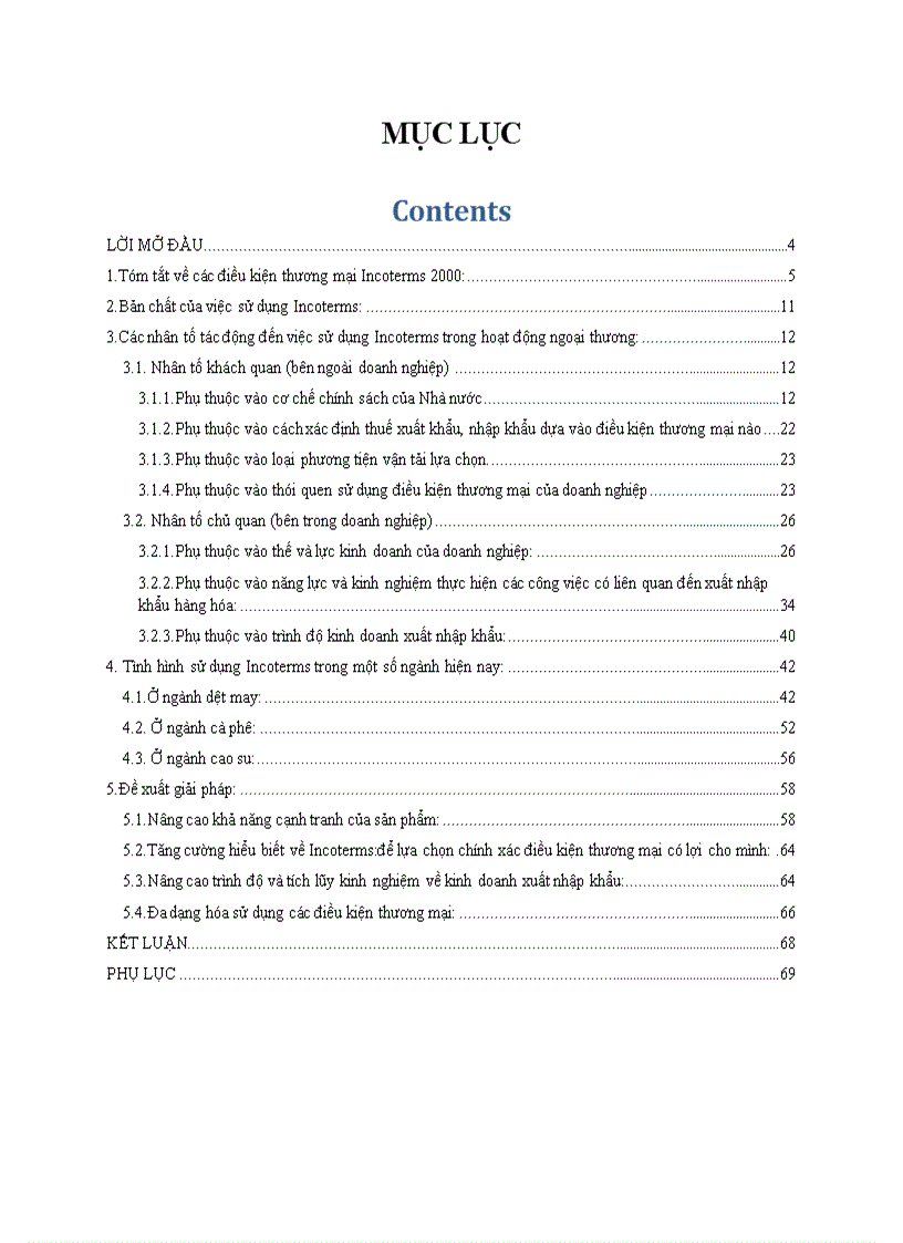 Khía cạnh kinh tế của việc sử dụng Incoterm trong xuất khẩu và các giải pháp nâng cao hiệu quả sử dụng trong hoạt động ngoại thương