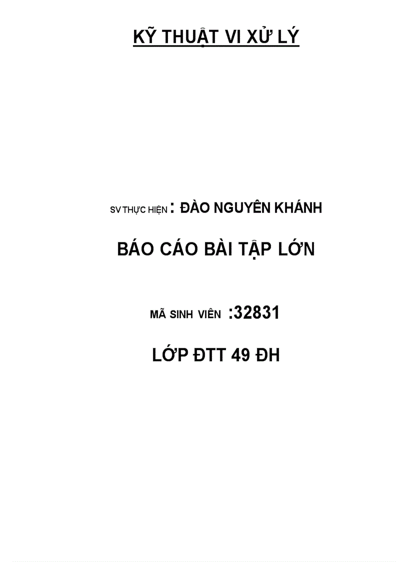 Kỹ thuật vi xử lý