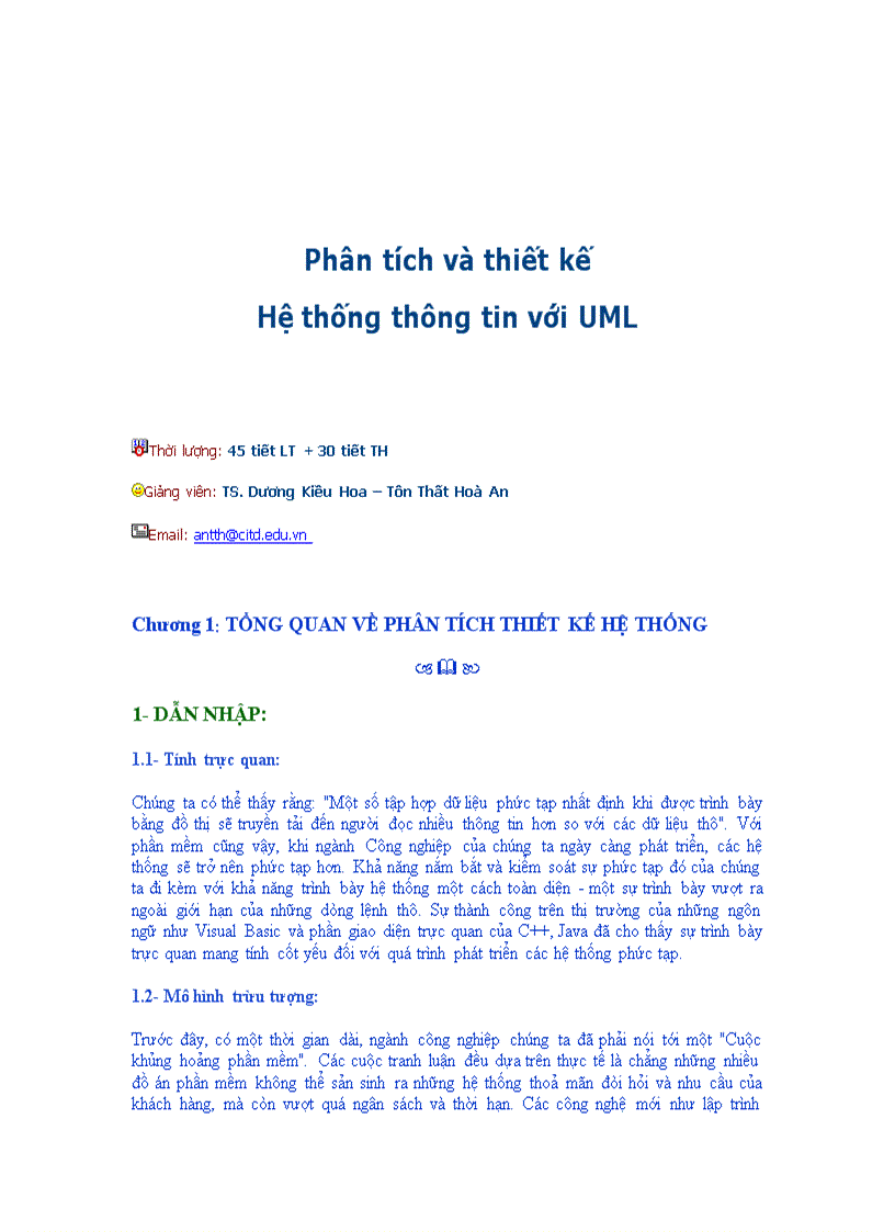 Phân tích thiết kế hệ thống thông tin URL