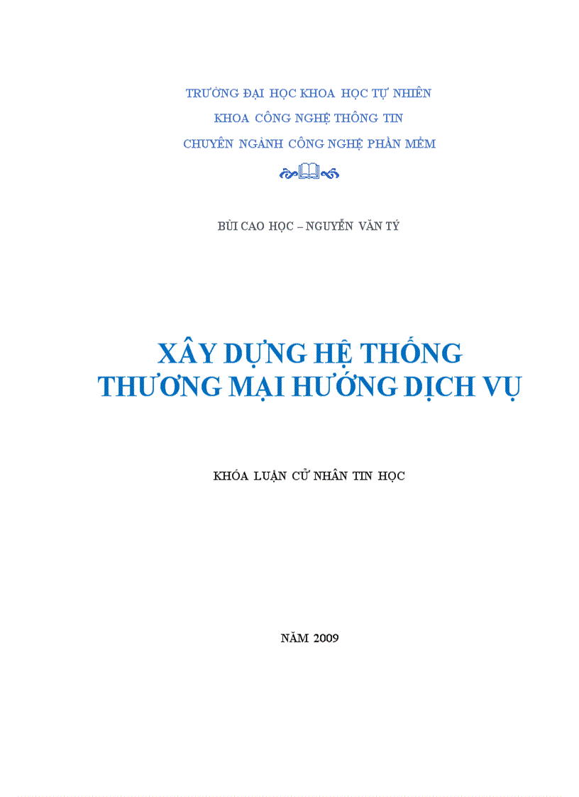 Xây dựng hệ thống thương mại hướng dịch vụ