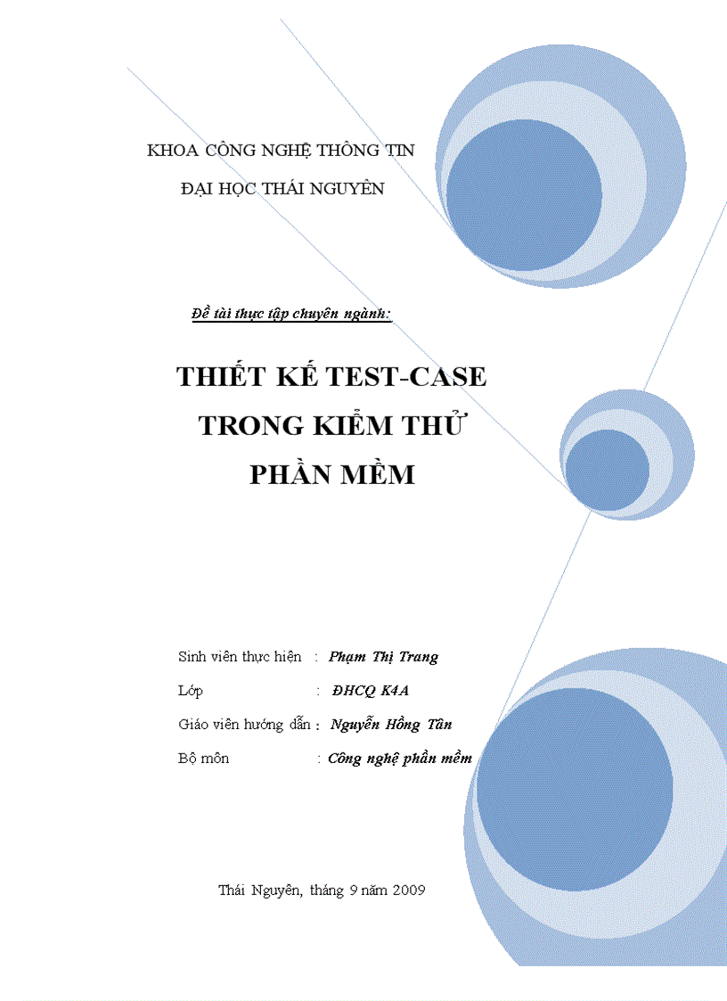 Thiết kế Test case trong kiểm thử phần mềm