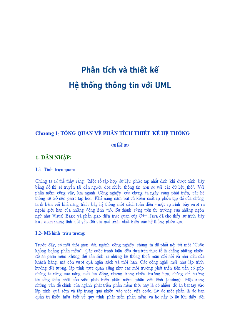 Phân tích và thiết kế Hệ thống thông tin với UML