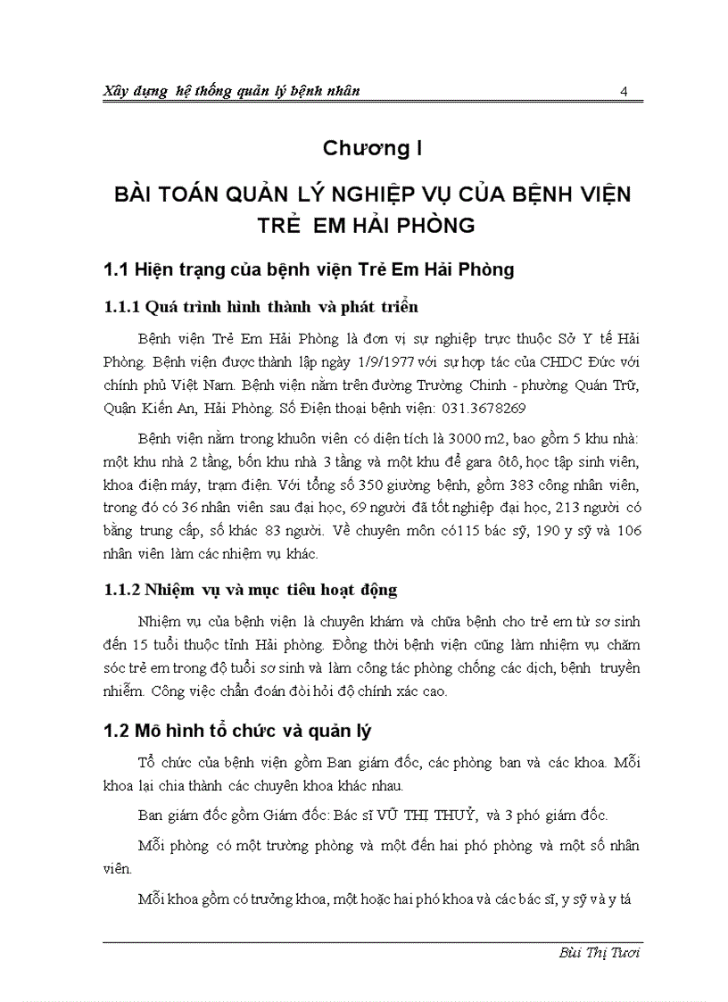 Xây dựng hệ thống quản lý bệnh nhân