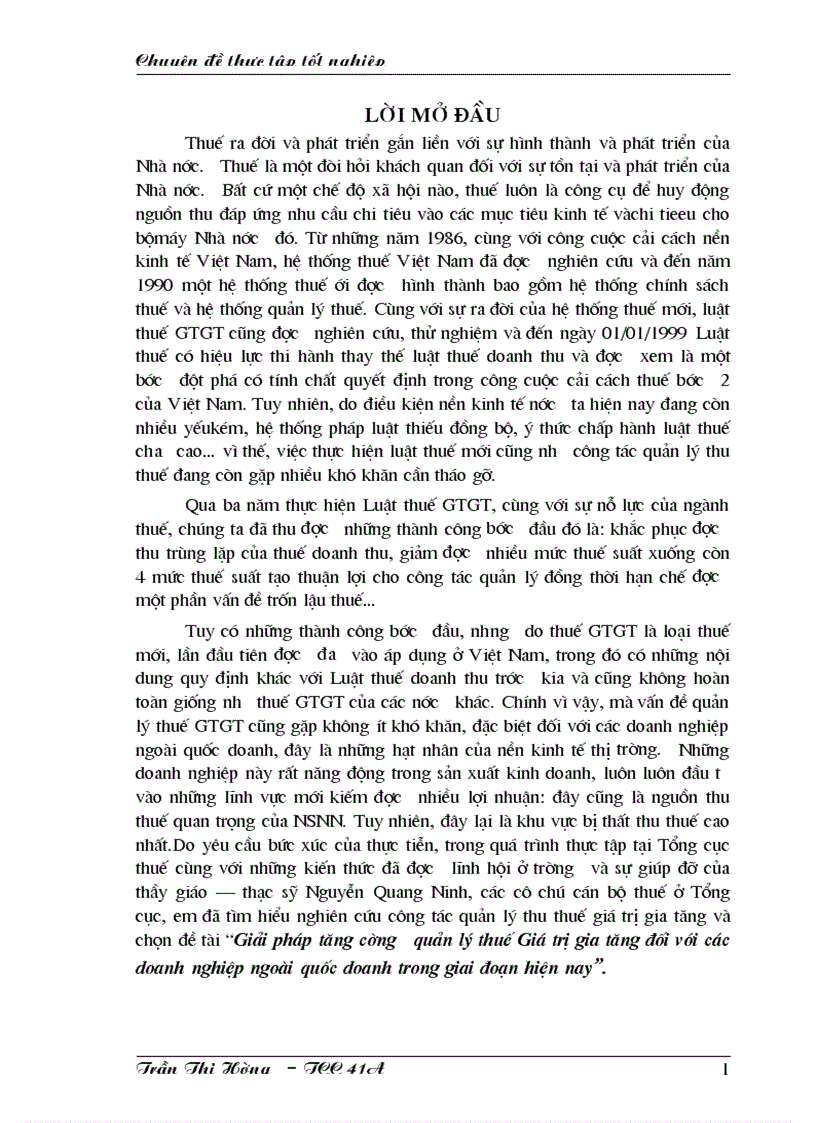 Giải pháp tăng cường quản lý thuế Giá trị gia tăng đối với các doanh nghiệp ngoài quốc doanh trong giai đoạn hiện nay