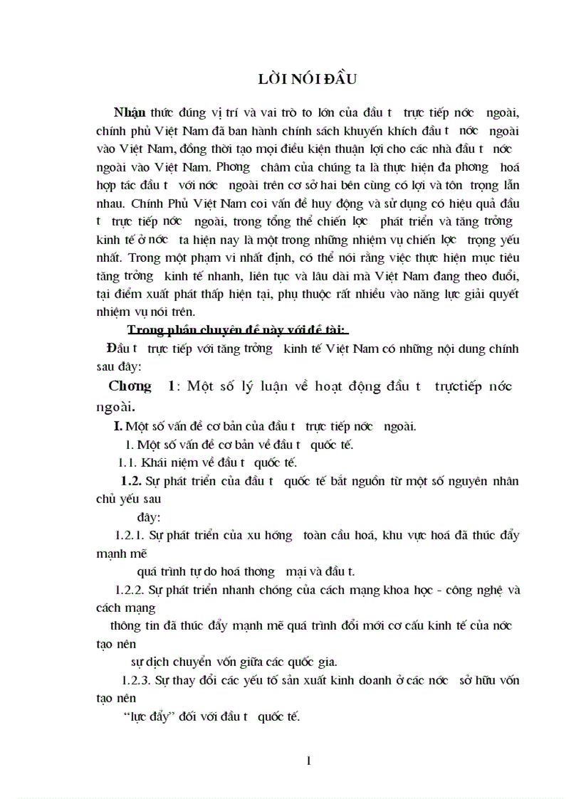 Đầu tư trực tiếp với tăng trưởng kinh tế Việt Nam