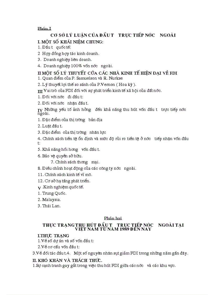 Huy động vốn đầu tư trực tiếp nước ngoài tại Việt nam Thực trạng và giải pháp cho những năm đầu thế kỷ 21