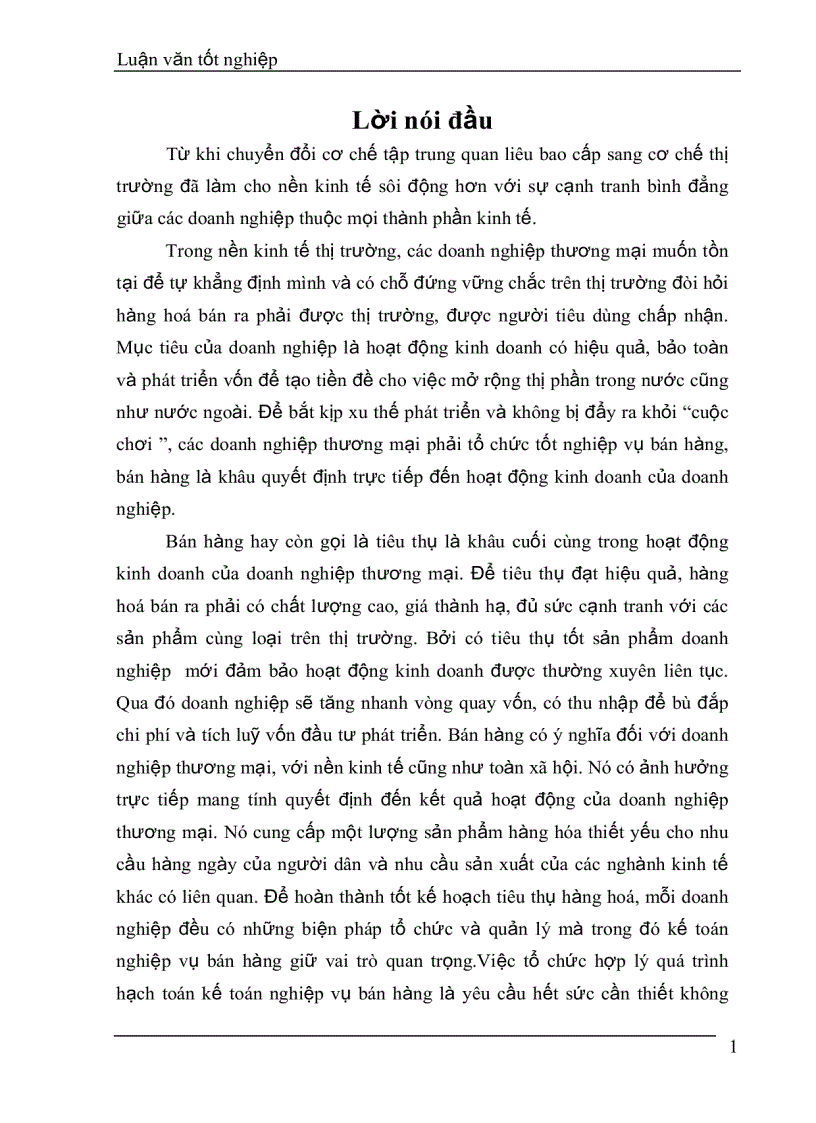 Đề tài luận văn tốt nghiệp Hoàn thiện kế toán nghiệp vụ bán hàng nội địa ở công ty xuất nhập khẩu nông sản thực phẩm Hà Nội