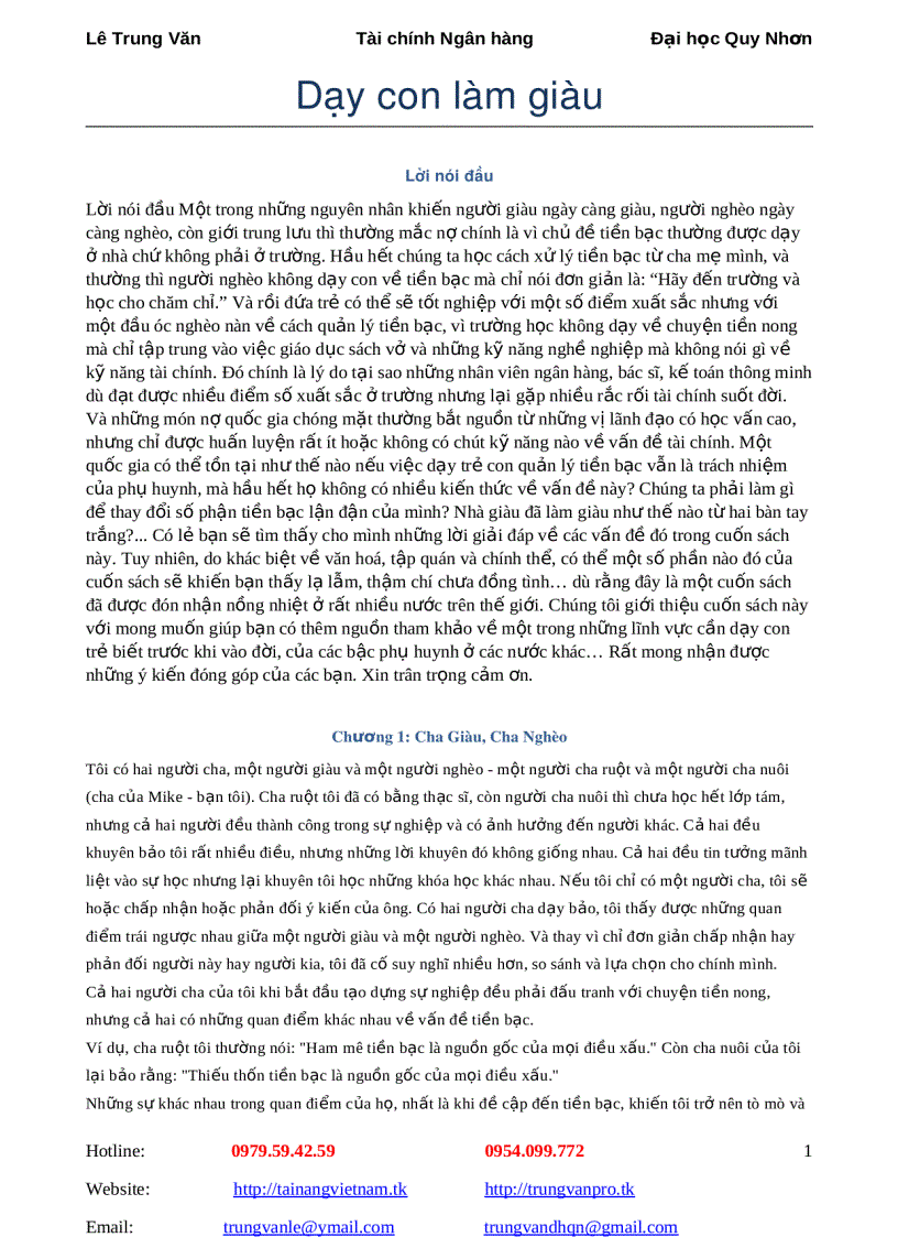 Dạy con làm giàu