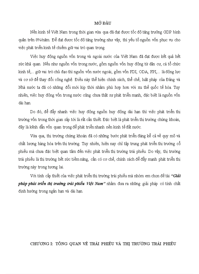 Giải pháp phát triển thị trường trái phiếu Việt Nam những vấn đề đặt ra để phát triển