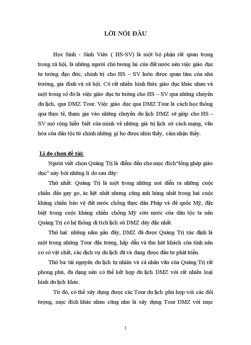 Hoạt động khai thác DMZ Tour tại Quảng Trị