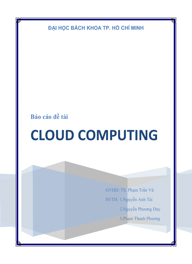 Báo cáo tìm hiểu Cloud Computing