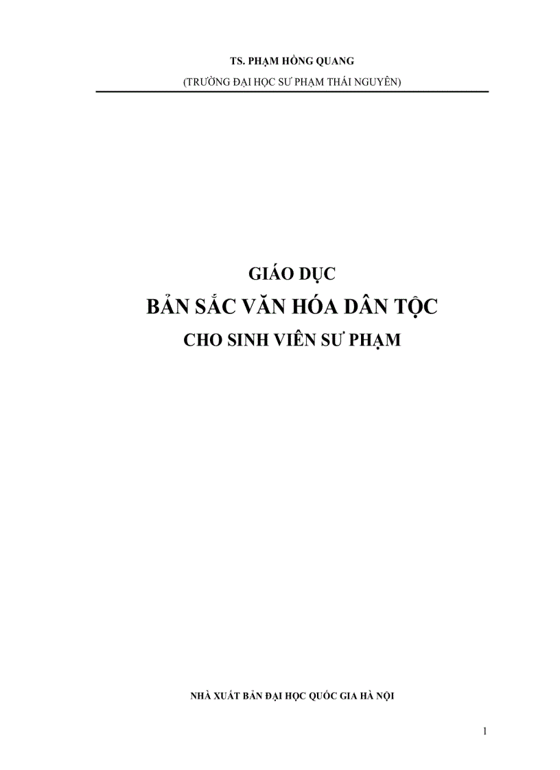 Giáo dục bản sắc văn hóa dân tộc cho sinh viên sư phạm