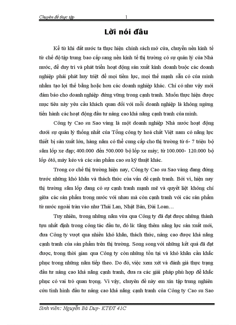 Đầu tư và việc nâng cao khả năng cạnh tranh của doanh nghiệp