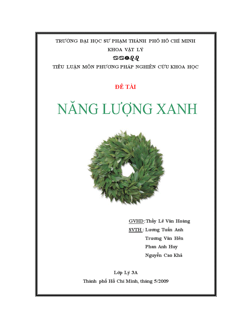 Năng lượng xanh