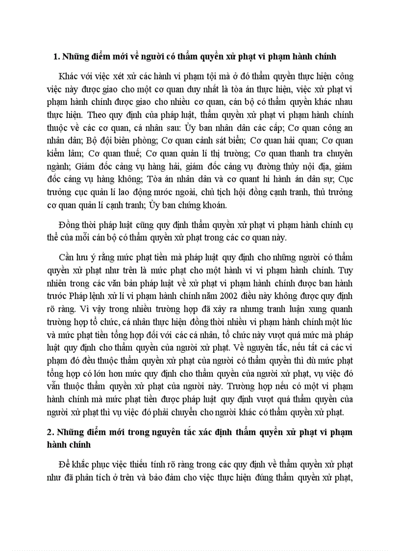 Những điểm mới của Pháp lệnh lxử phạt vi phạm hành chính 2002
