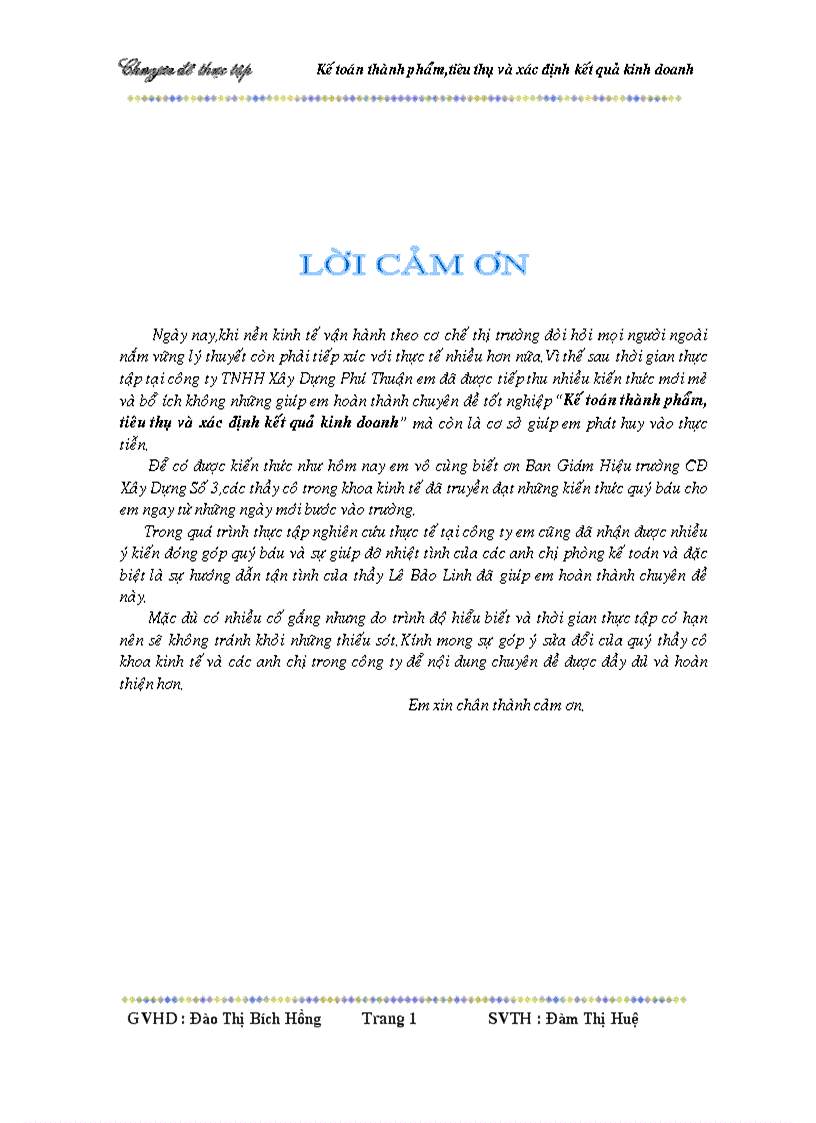 Kế toán thành phẩm tiêu thụ và xác định kết quả kinh doanh tại công ty TNHH XÂY DỰNG PHÚ THUẬN