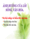 Phân tích ảnh hưởng của lối sống văn hóa của giới trẻ Việt Nam đối với sản phẩm thời trang