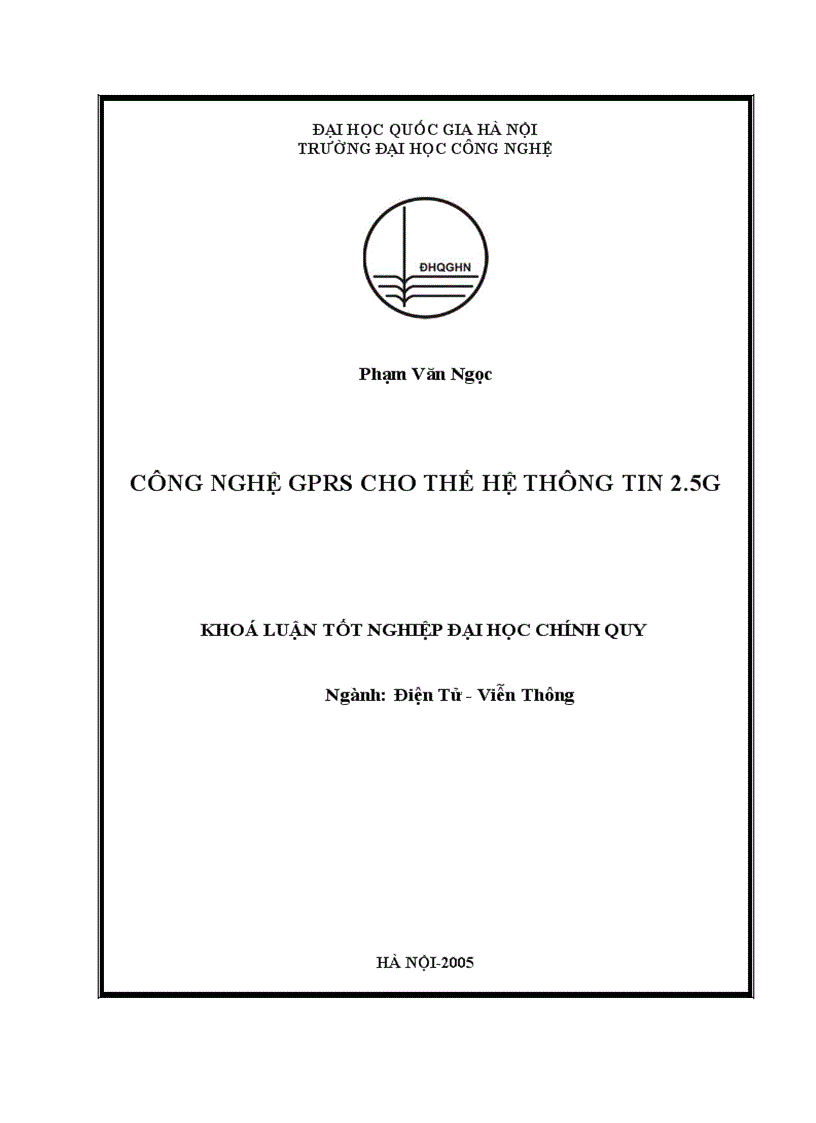 Công nghệ GPRS cho thế hệ thông tin 2 5G