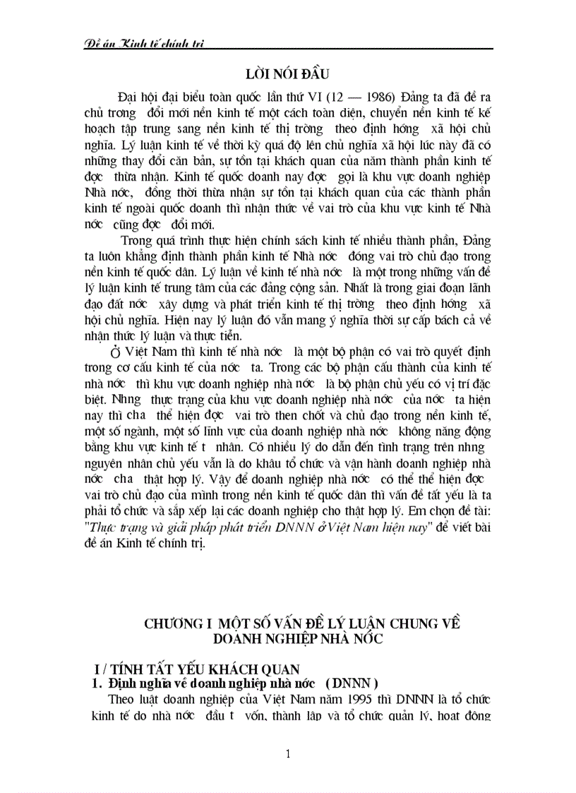 Thực trạng và giải pháp phát triển DNNN ở việt nam hiện nay