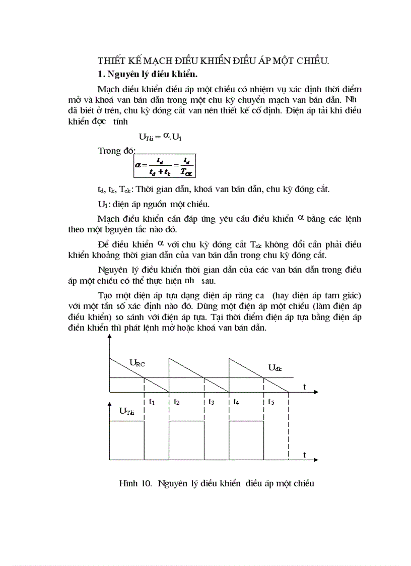Thiết kế mạch điều khiển điều áp 1 chiều