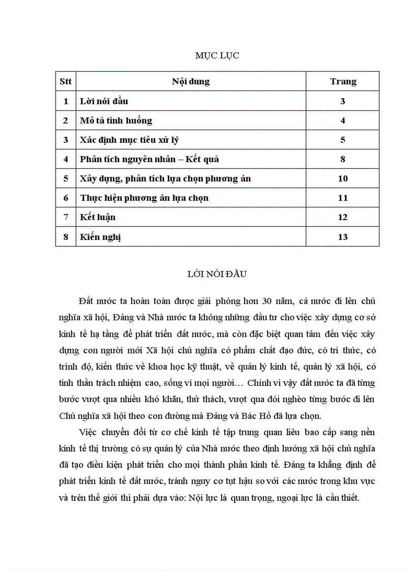 Bài tập Tình huống quản lý Giải quyết khiếu nại tố cáo của công dân về công tác giải phóng mặt bằng hành lang an toàn giao thông trên quốc lộ 32